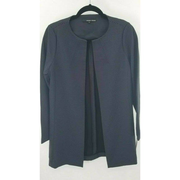 Amanda + Chelsea Women's Stripe Ponte Jacket - Picture 2 of 9